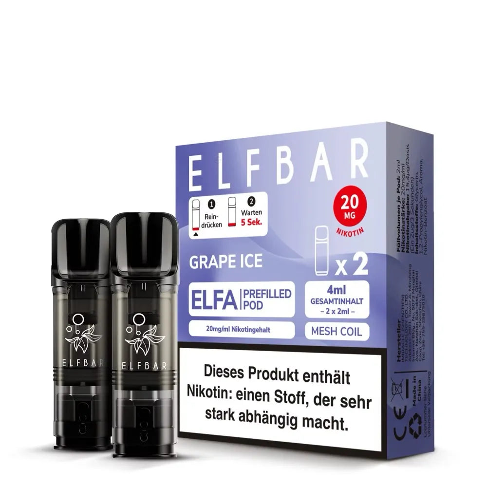 ELFBAR ELFA PODS 20mg – Grape Ice