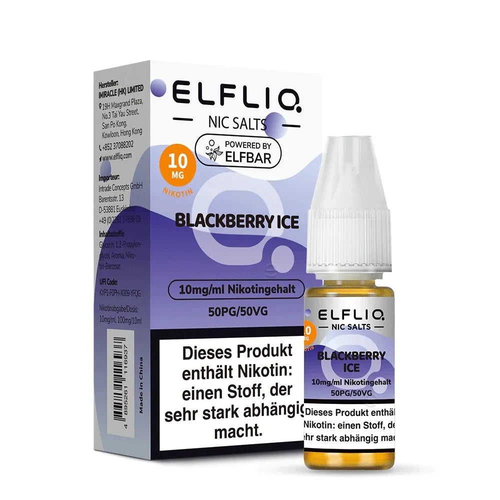 ELFLIQ NicSalt Liquid by ELFBAR – Blackberry Ice 10mg