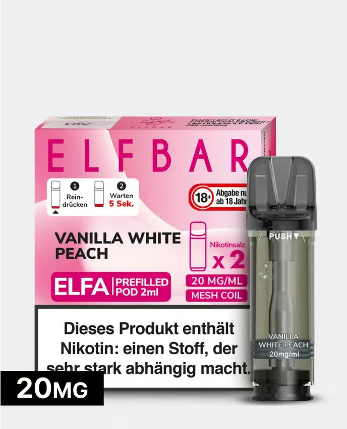 ELFBAR PODS Vanilla White Peach 20mg/ml Nikotin