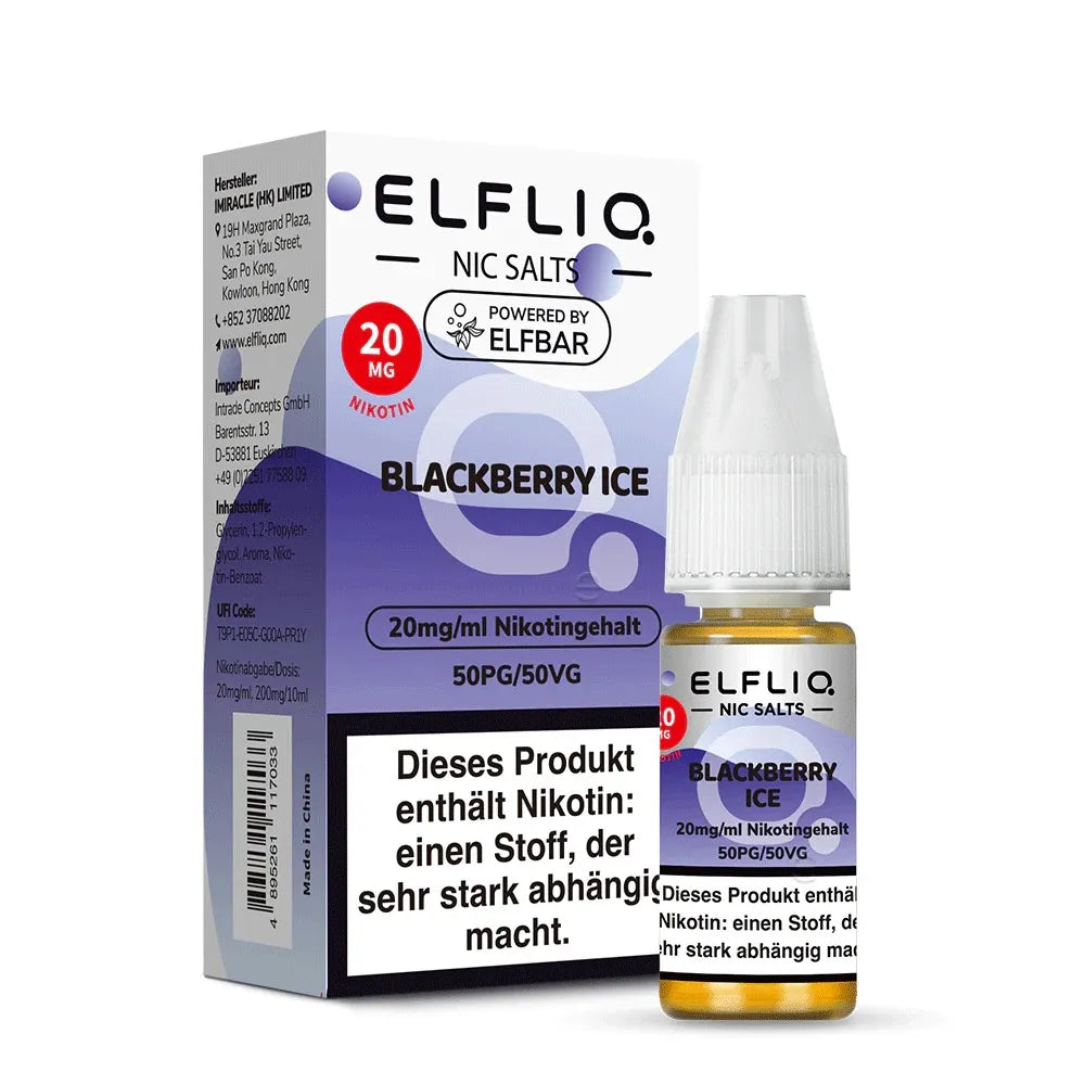 ELFLIQ NicSalt Liquid by ELFBAR – Blackberry Ice 20mg