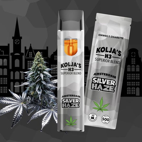 Kolja H3 Vape Silver Haze – HHC Einweg Vape 500 Züge Frontansicht