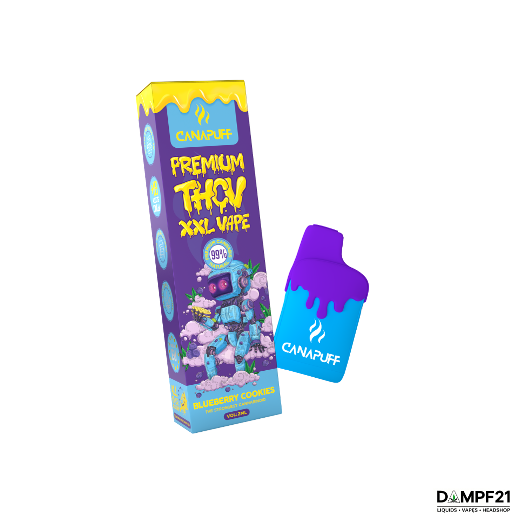 Canapuff THCv XXL Vape Blueberry Cookies 99 % 2 ml