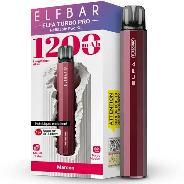 ELFBAR ELFA MASTER Pod Kit – Turbo Pro Pod Kit Maroon