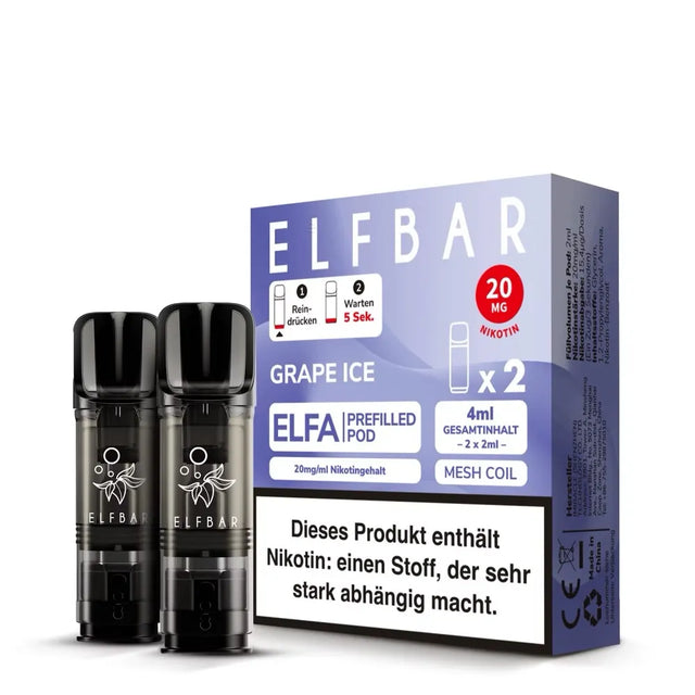 ELFBAR ELFA PODS 20mg – Grape Ice