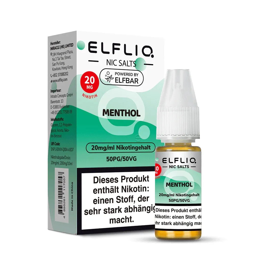ELFLIQ NicSalt Liquid by ELFBAR – Menthol 20mg