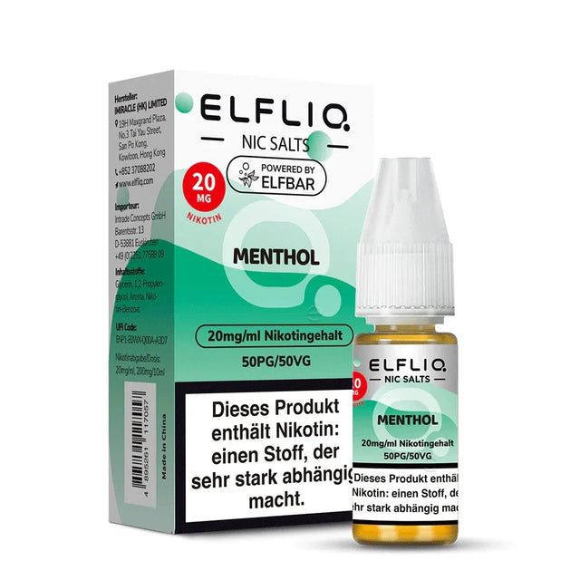 ELFLIQ NicSalt Liquid by ELFBAR – Menthol 20mg
