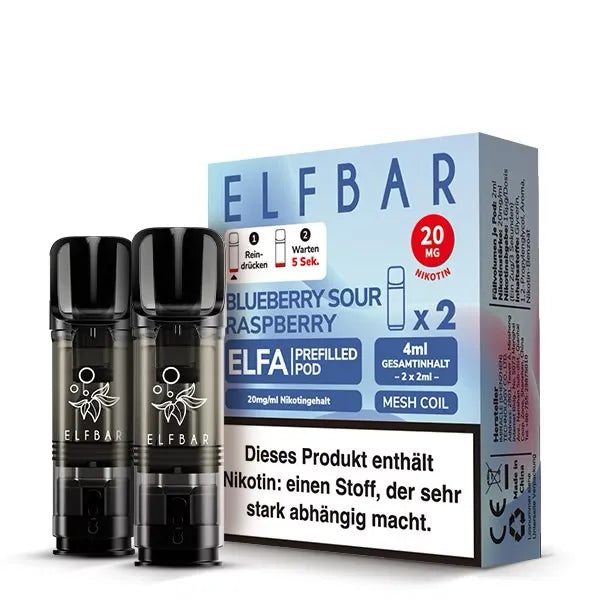 ELFBAR ELFA PODS 20mg – Blueberry Sour Raspberry