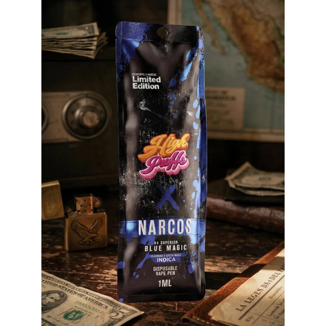 High Puffs NARCOS EDITION H4 Vape – Blue Magic Indica