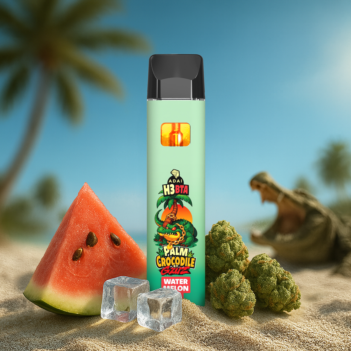 Gzuz Palm Crocodile Vape – Watermelon ice H3BTA