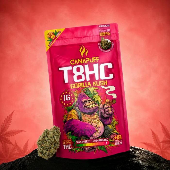 Canapuff T8HC Gorilla Power 99 Prozent Premium Cannabis Blüten – Originalverpackung