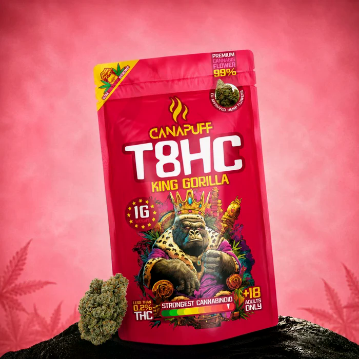 Canapuff T8HC King Gorilla 99 Prozent Premium Cannabis Blüten – Originalverpackung