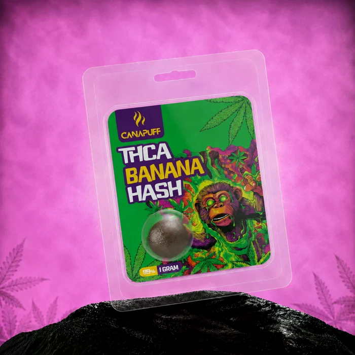 Canapuff THCA Banana Hash – Premium Haschisch Originalverpackung