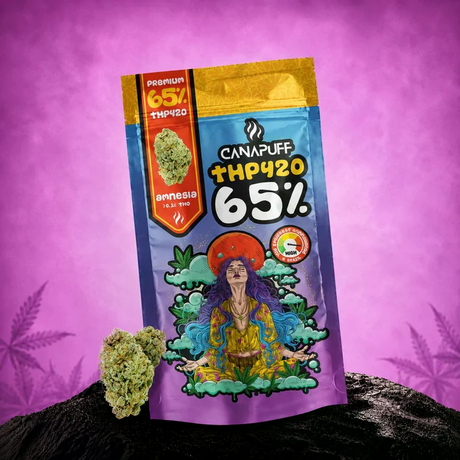 Canapuff THP420 Amnesia 65 Prozent Premium Cannabis Blüten – Originalverpackung