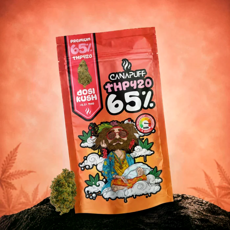 Canapuff THP420 Doshi Kush 65 Prozent Premium Cannabis Blüten – Originalverpackung
