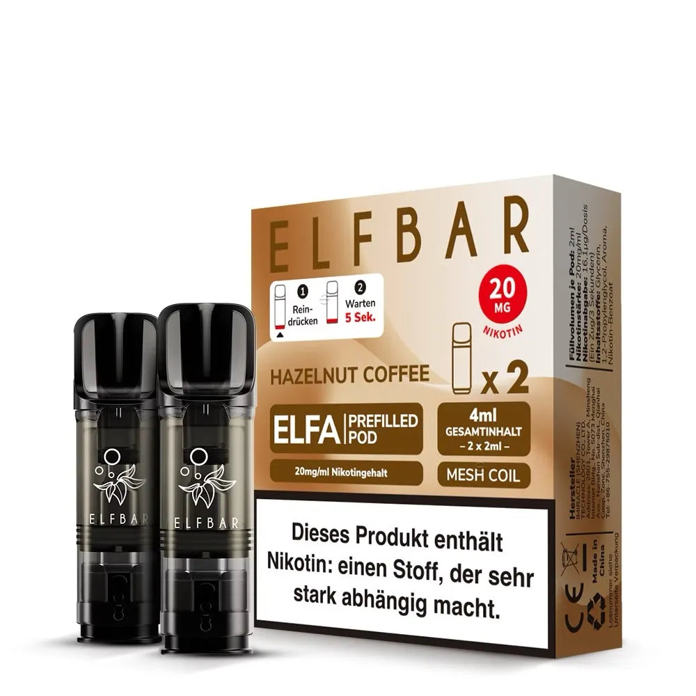 ELFBAR ELFA PODS 20mg – Hazelnut Coffee