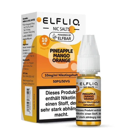 ELFLIQ NicSalt Liquid by ELFBAR – Pineapple Mango Orange 10mg