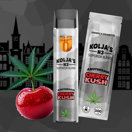 Kolja H3 Vape Cherry Kush – HHC Einweg Vape 500 Züge Frontansicht