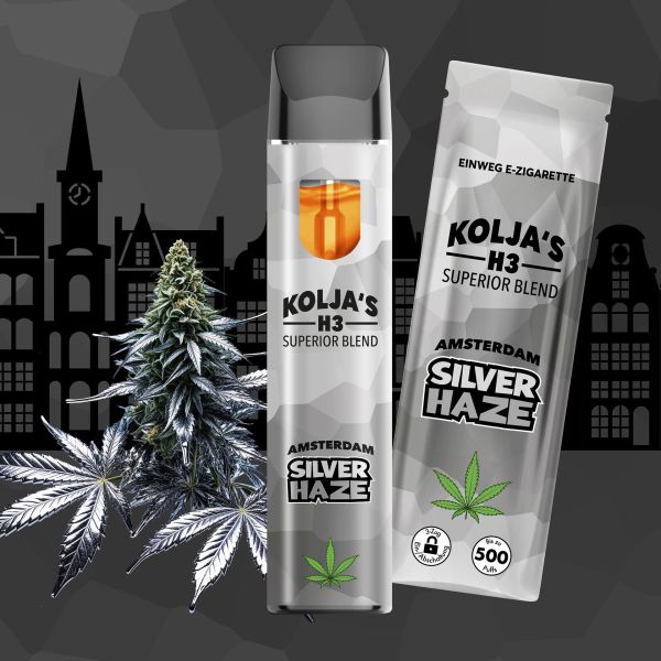 Kolja H3 Vape Silver Haze – HHC Einweg Vape 500 Züge Frontansicht