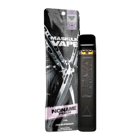 Maskulin H2 Superior Blend Vape Noname Peach 1ml – Einweg E-Zigarette mit saftigem Pfirsichgeschmack, ohne Nikotin & THC