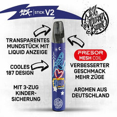 187 Strassenbande Stick V2 - 040 Hamburg Einweg E-Zigarette 20mg Produkt erklärt im Bild