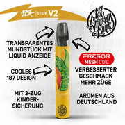 187 Strassenbande Stick V2 - Tropicana Einweg E-Zigarette 20mg Produkt erklärt als Bild